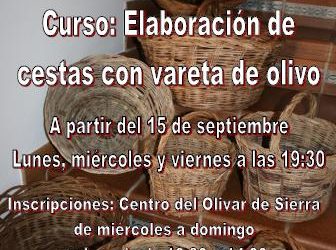 CURSO: Elaboración de cestas con vareta de olivo