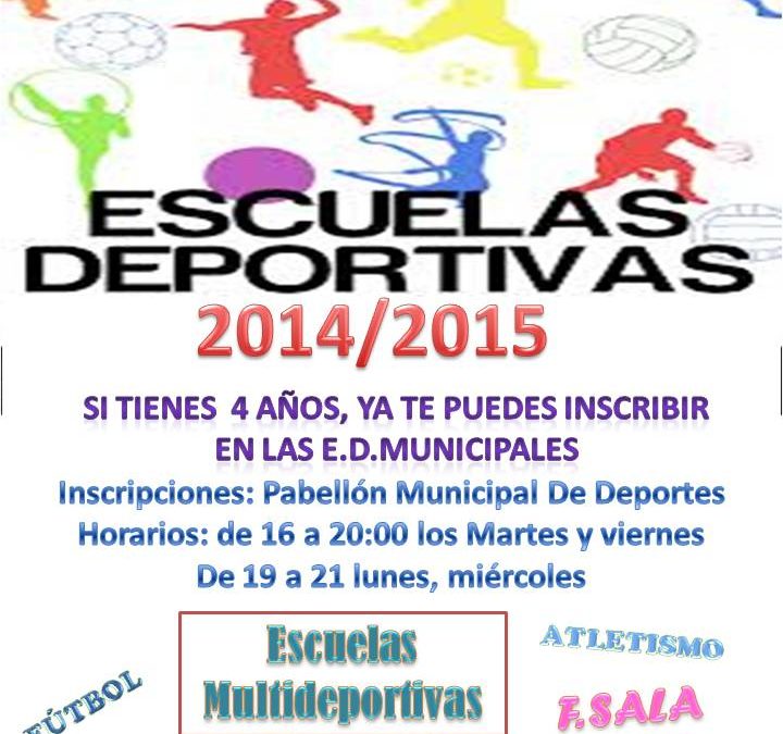 ESCUELAS DEPORTIVAS MUNICIPALES 2014-2015 1