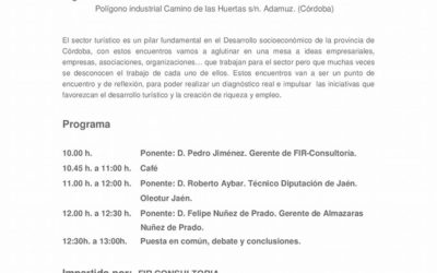 JORNADA TÉCNICA: EL SECTOR TURÍSTICO DE LA PROVINCIA DE CÓRDOBA «OLEOTURISMO EN CÓRDOBA»