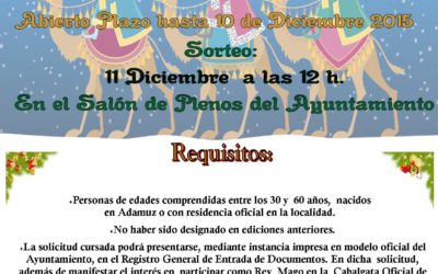 CONVOCATORIA PARA LA ELECCIÓN DE REYES MAGOS 2016 ADAMUZ