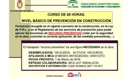 CURSO DE 60 HORAS. NIVEL BÁSICO DE PREVENCIÓN EN CONTRUCCIÓN
