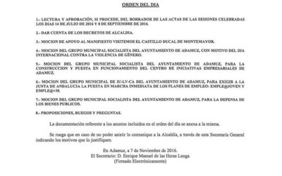 PLENO ORDINARIO NOVIEMBRE 2016