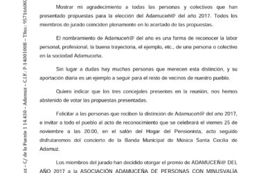 ADAMUCEÑO DEL AÑO 2017