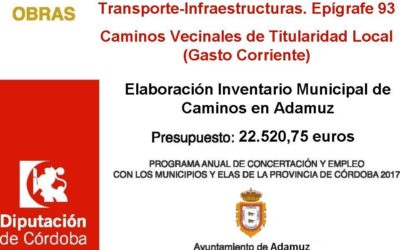 Elaboración Inventario Municipal de Caminos en Adamuz