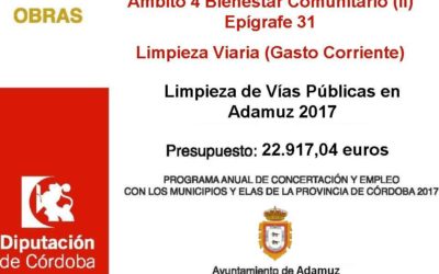 Limpieza de Vías Públicas en Adamuz 2017