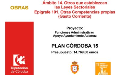 PLAN CORDOBA 15. Funciones administrativas apoyo Ayuntamiento de Adamuz