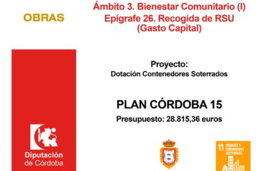 PLAN CORDOBA 15. Dotación contenedores soterrados