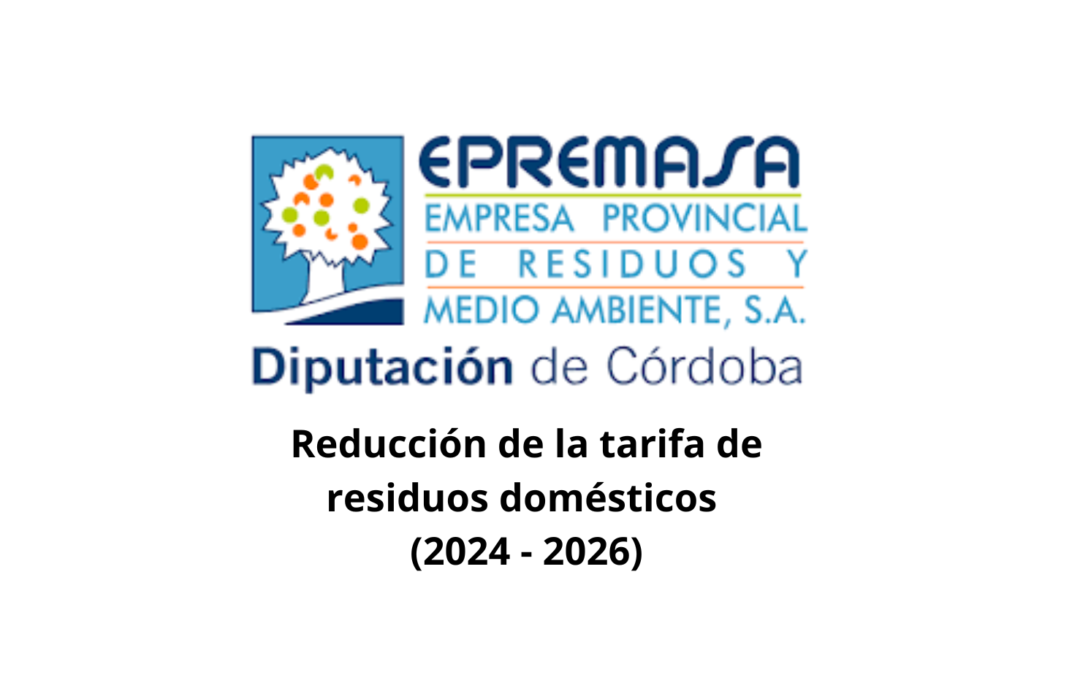 Reducción de la tarifa de residuos domésticos efectos 2023 a 2026