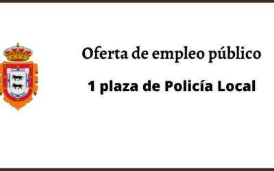 Oferta de empleo público: 1 plaza de Policía local.