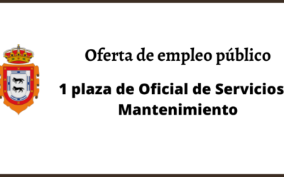 Oferta de empleo público: 1 plaza de Oficial de Servicios y Mantenimiento